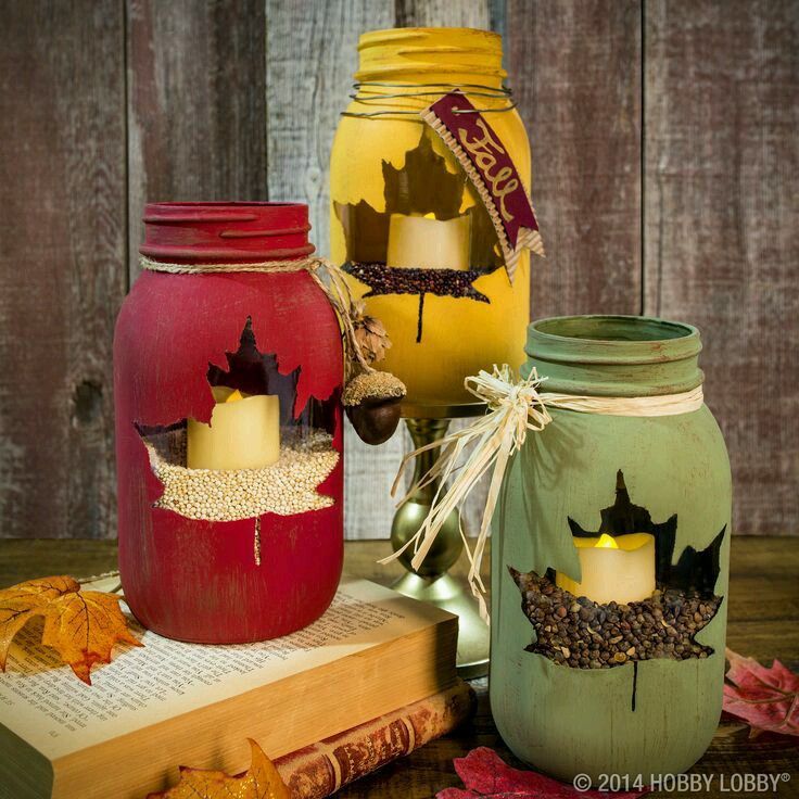 DIY Autumn Candle Jars