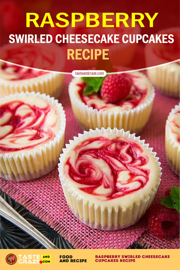 Raspberry swirled cheesecake cupcakes recipe #Raspberry #SwirledCheesecakeCupcakes #CheesecakeCupcakes #Cupcakes #CheesecakeRecipe #CupcakesRecipe