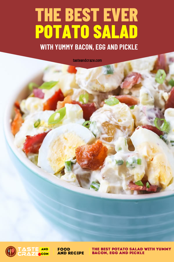 Best Potato Salad with #Bacon and Egg #SideDishesSaladRecipes #SideDishesSalad #SideDishes #PotatoSalad