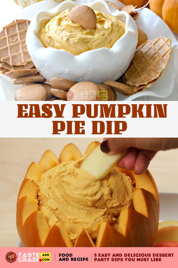 Easy Pumpkin Pie Dip. Another of 5 Easy and Delicious Dessert Party Dips You must like. If you’re looking for an outstanding and easy to throw together party dips perfect for Fall gatherings, check out this awesome pumpkin pie dip.