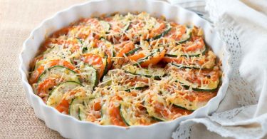 Garlic Parmesan Zucchini and Tomato Casserole