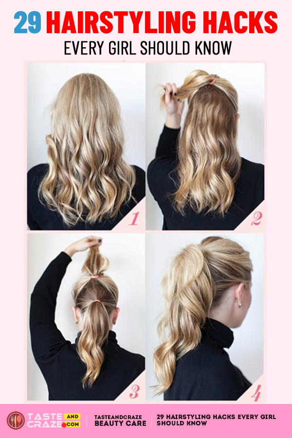 29 Hairstyling hacks every girl should know. #Hairstyling #HairStyle #HairCare #HairstylingHacks #HairstylingTips