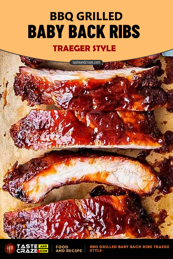 BBQ Grilled Baby Back Ribs Traeger Style #BBQGrilled #BabyBackRibs #Traeger #BBQ #GrilledBabyBack #BabyBack #porkribs #pork #bbqsauce #applejuice #BBQSauce Invite your family and friends over to relax, chill by the pool, and drink some brewskis. While these ribs are smokin’ low and slow.