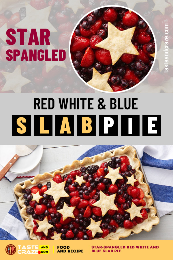 Star spangled red white and blue slab pie #SlabPie #Pie #StarPie #BlueSlabPie #RedSlabPie