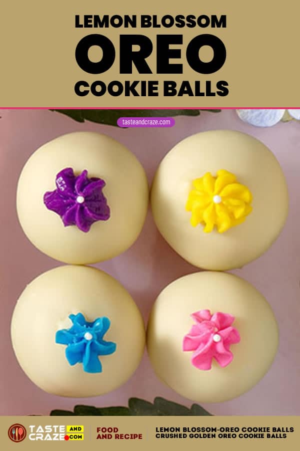 Lemon Blossom-Oreo Cookie Balls Crushed Golden Oreo Cookie Balls #Lemon #Blossom #LemonBlossom #OreoCookie #Balls #Oreo #CookieBalls #Cookie #GoldenOREO #French #FrenchRecipe #MexicanFood #MexicanRecpe 