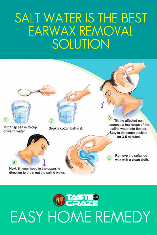 Salt water is the best earwax removal solution-tasteandcraze.com