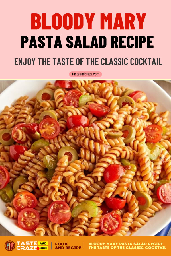 #BloodyMary #PastaSalad #PastaRecipe #SaladRecipe Bloody Mary Pasta Salad Recipe - Enjoy the Taste Of The Classic Cocktail #PastaSaladRecipe #Cocktail #CocktailRecipe