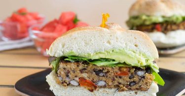 Black Bean Burger Recipe- These are savory, filling and vegetarian. The perfect substitute for a regular beef patty and delicious and healthy to boot!