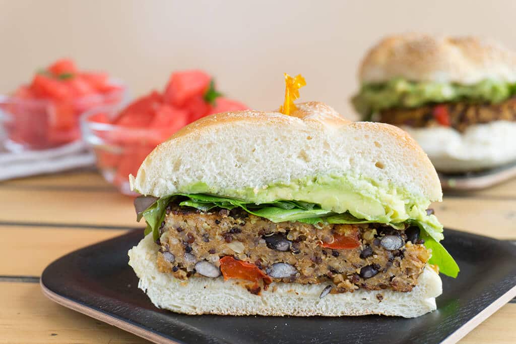 Black Bean Burger Recipe- These are savory, filling and vegetarian. The perfect substitute for a regular beef patty and delicious and healthy to boot!