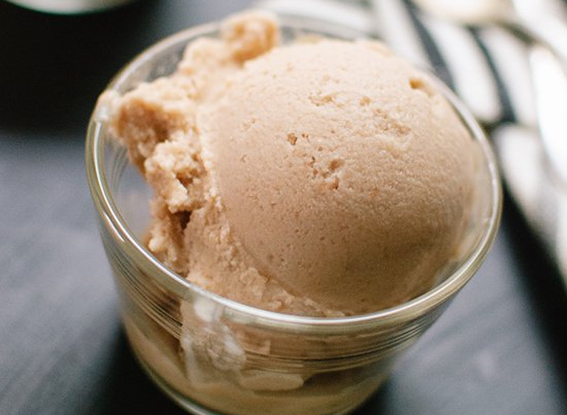 peanut butter ice cream with honey and coconut milk