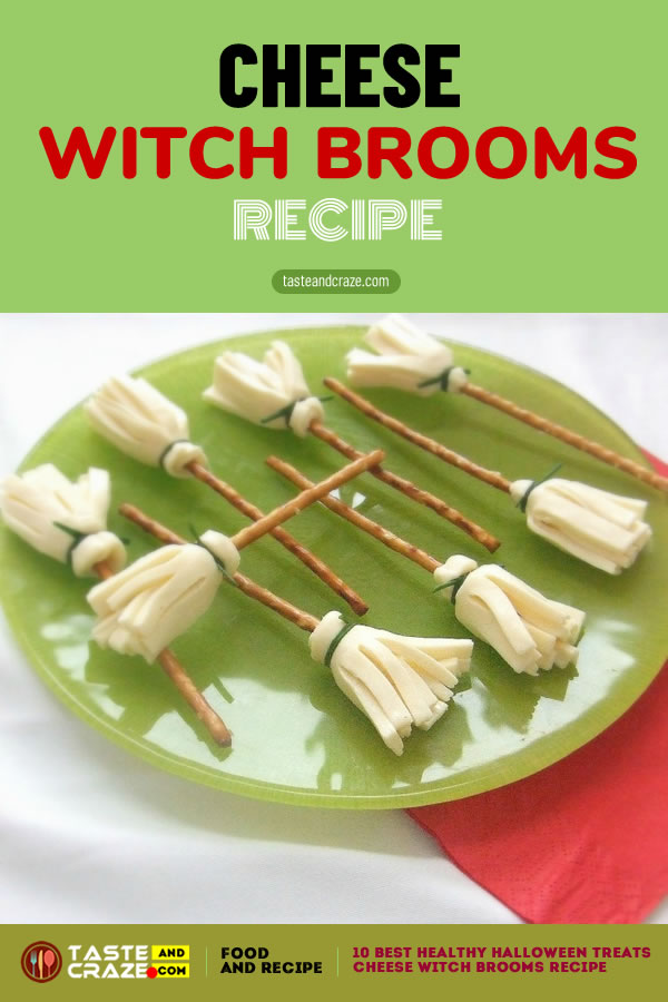 Cheese Witch Brooms Recipe. Healthy Halloween treats - 10 best ideas for 2019 #CheeseWitchBrooms #WitchBrooms #CheeseBrooms #HealthyHalloweenTreats #HealthyHalloween #HalloweenTreats