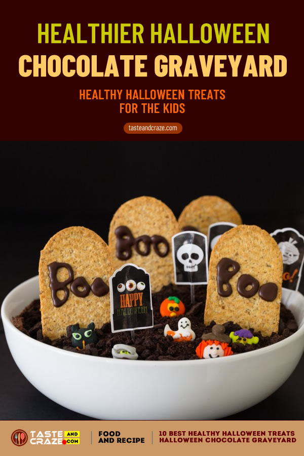 Healthier Halloween Chocolate Graveyard- Healthy Halloween treats- 10 best ideas for 2019 #HealthyHalloweenTreats #HealthyHalloween #HalloweenTreat #ChocolateGraveyard #HalloweenChocolate