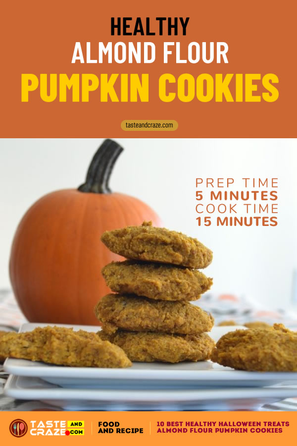 Healthy Almond Flour Pumpkin Cookies. Healthy Halloween treats- 10 best ideas for 2019 #HealthyHalloweenTreats #HealthyHalloween #HalloweenTreats #PumpkinCookies #Pumpkin