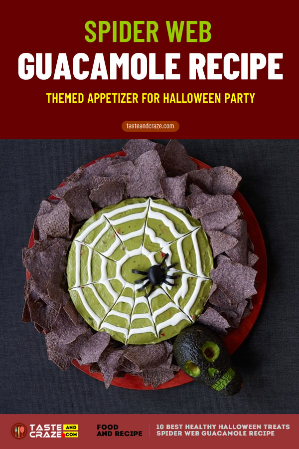 Spider Web Guacamole- Healthy Halloween treats- 10 best ideas for 2019 #HealthyHalloweenTreats #HealthyHalloween #HalloweenTreat #SpiderWebGuacamole #SpiderWeb #Guacamole #SpiderGuacamole #WebGuacamole