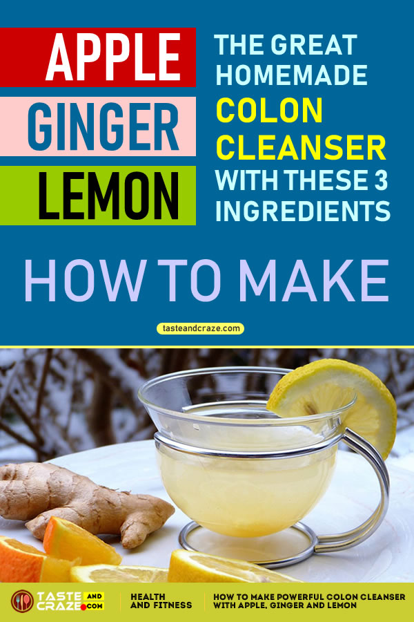 How To Make Powerful #ColonCleanser With #Apple #Ginger And #Lemon It’ll Flush Pounds Of Toxins From Your Body! #Toxins #Colon#LemonJuice #AppleJuice