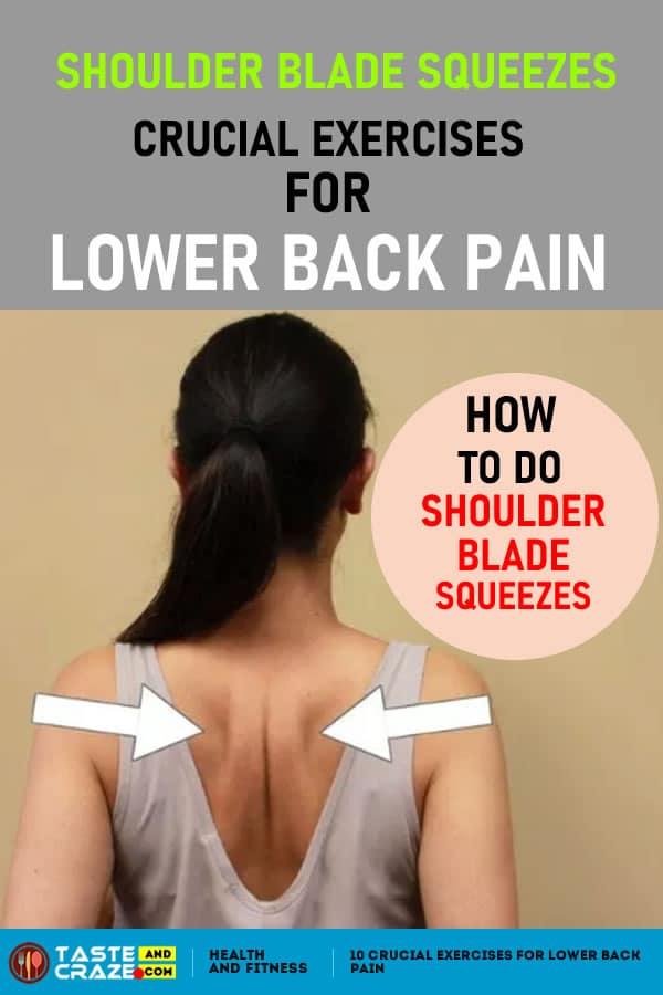 Shoulder Blade Squeezes 10 Crucial Exercises for Lower Back Pain #CrucialExercises #LowerBackPain #LowerPain #BackPain #ExercisesforLowerBackPain #ExercisesforBackPain #ExercisesforPain #ShoulderBladeSqueezes #ShoulderSqueezes