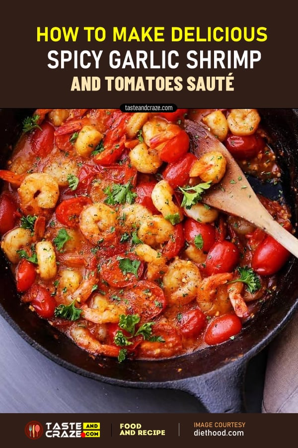 How to make Spicy Garlic Shrimp and Tomatoes Sauté #GarlicShrimp #Garlic #Shrimp #TomatoesSauté #TomatoSauté #Tomatoes #Sauté #GarlicShrimpRecipe #GarlicRecipe #ShrimpRecipe #TomatoesSautéRecipe #TomatoesRecipe #TomatoRecipe #SautéRecipe #pasta #pastaRecipe #Diethood #SideDish #jumboshrimp #paprika #pepper #vegetablebroth #lemonjuice #parsley